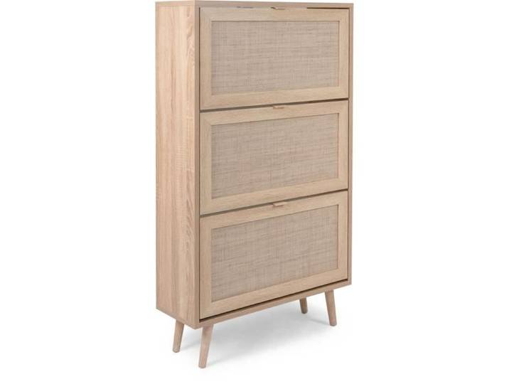 Finori Armoire à chaussures Bali 49A Chêne sonoma/ impression de canne 441175