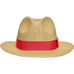 Myrtle Beach Unisex Leichter Sommer Hut MB6599 straw/red S/M