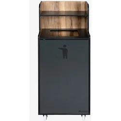 Mobiliara – Trineo-Sortiermöbel – Mobil – Für den Außenbereich – Kompakte Laminatausführung – 1 Behälter à 70 Liter –