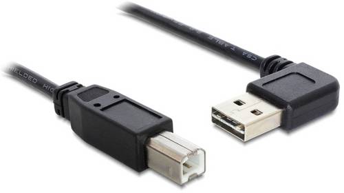 Delock USB-Kabel USB 2.0 USB-A Stecker, USB-B Stecker 0.50m Schwarz 85167
