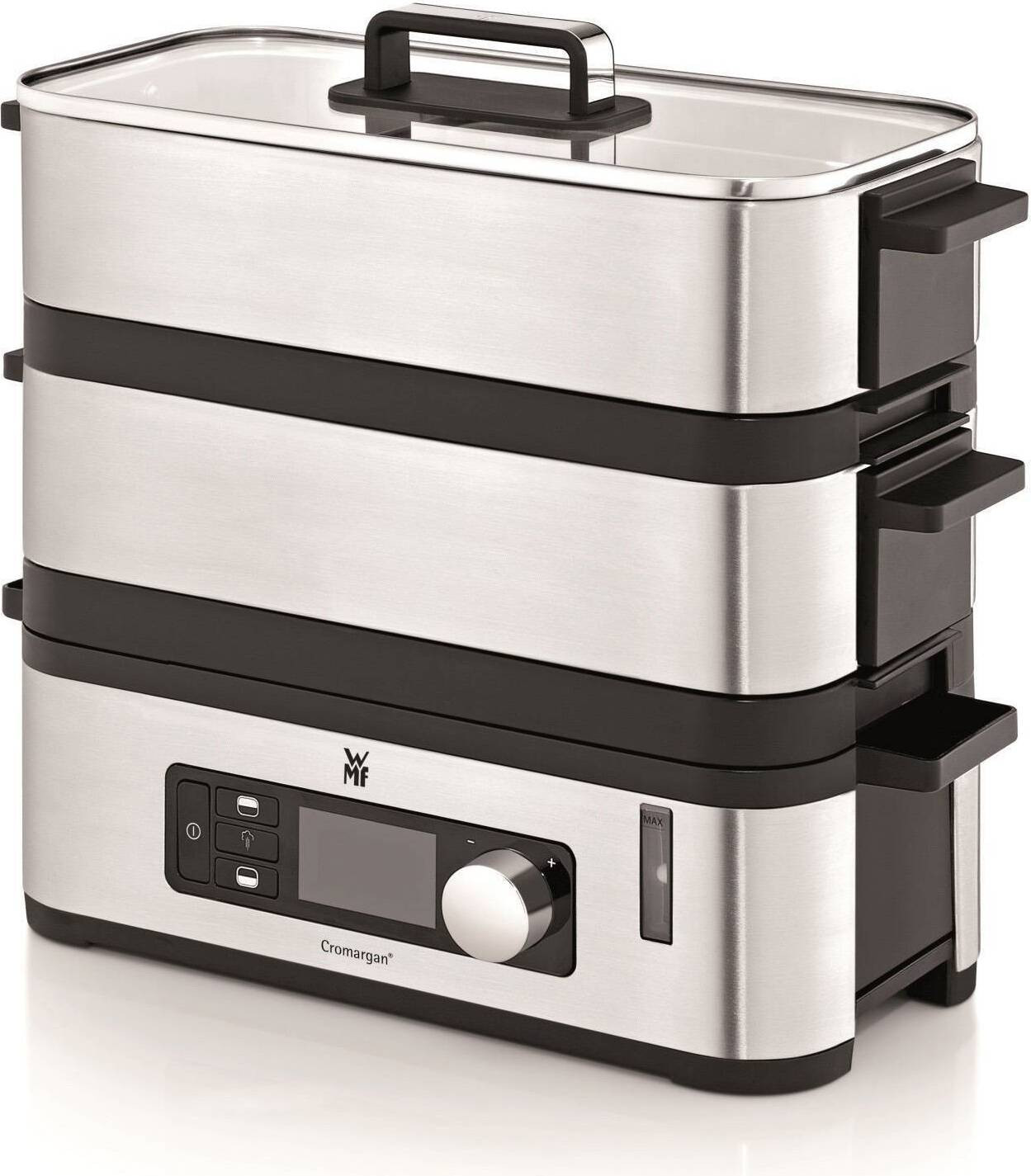 WMF Vitalis E stoomoven waterreservoir met 1,1 liter inhoud, 900 watt, Cromargan mat