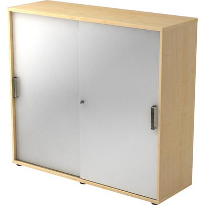 Hammerbacher Schiebetürenschrank Serie 9 3OH BxTxH 120x40x110cm Griff SG Ahorn/Silber