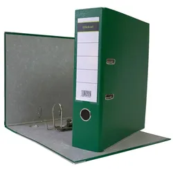 Midori 6 x Ordner A4 8 cm PP Kunststoff Grün Aktenordner Briefordner Breit 80 mm