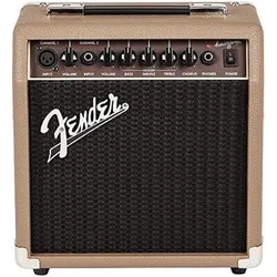 Fender Acoustasonic 15 1x6 inch 15 Watt gitaarversterker combo (Gitarre, 15 W), Instrumentenverstärker, Beige, Braun