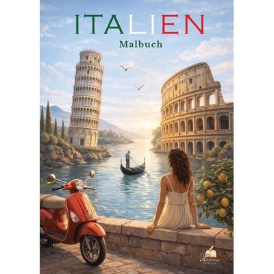 ITALIEN Malbuch für Erwachsene mit 50 wunderschönen Ausmalmotiven, Taschenbuch von Josef Mickey Müller, Dhamma Verlag, 978-3-9865728-7-7