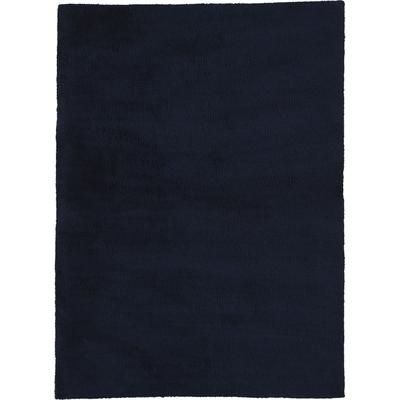 Hochflor-Teppich CARPETFINE "Silky, auch als Läufer erhältlich", blau, B:60cm H:20mm L:90cm, Mikropolyester, Teppiche, Shaggy, Langflor, uni, besonders weich, Handarbeit