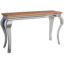 KADIMA DESIGN Konsolentisch Sheesham Massivholz / Metall 130x76,5x42 cm Flurtisch, Design Wohnzimmertisch Schmal, Anrichte Schreibtisch