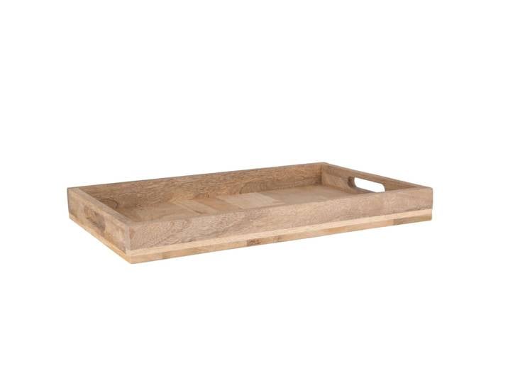 Rechteckiges Tablett aus Mangoholz