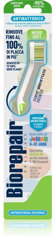 Biorepair Junior Medium/Soft brosse à dents pour enfants 6-12 1 pcs