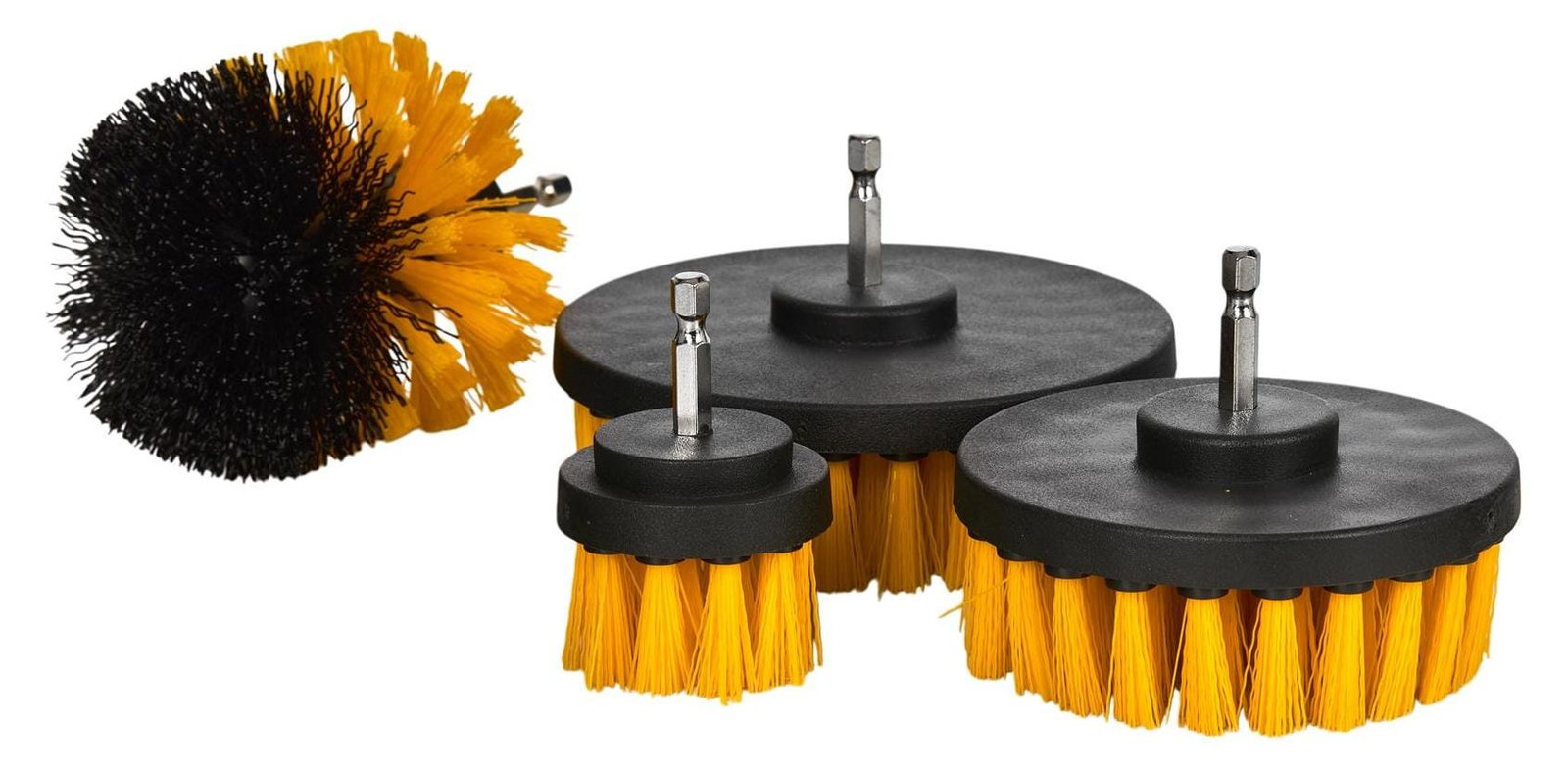 KRAFT&DELE Set van 4 borstels voor boormachine - KD10995