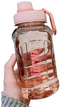 Inspired Finds Summer Space Cup Large Capacity Simple Solid Color Water Cup, Outdoor Fitness Sports Water Bottle For Students pink 1.0l