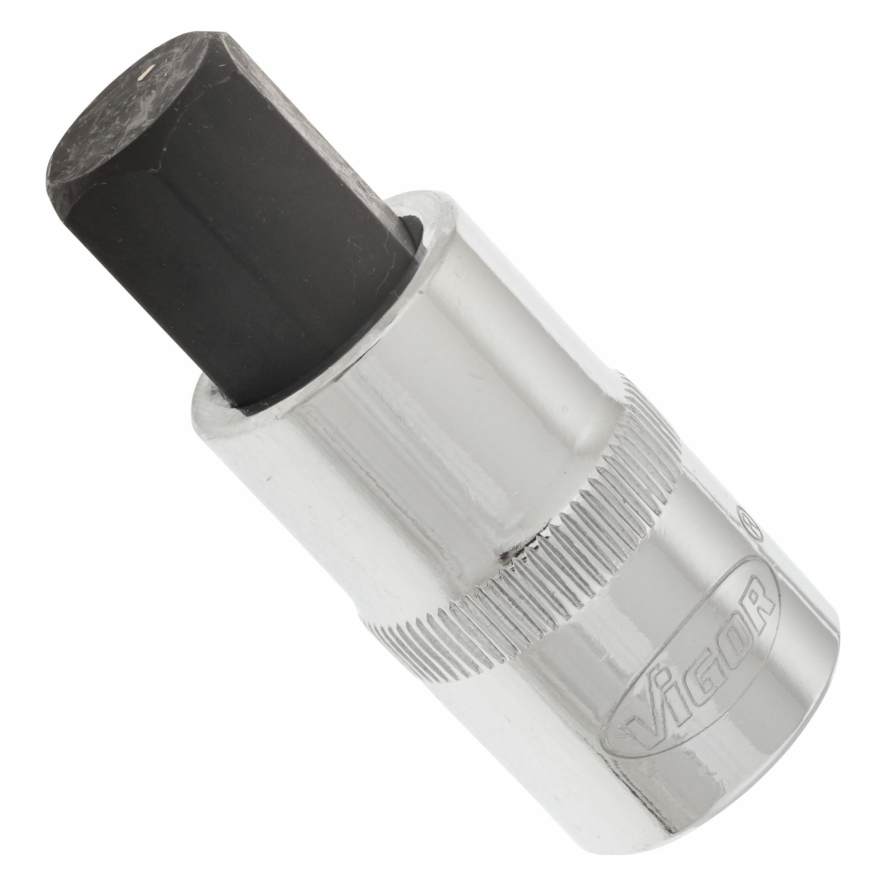 Vigor Innensechskant Schraubendreher-Einsatz V2107 Vierkant12,5 mm (1/2 Zoll) Innen Sechskant... (14 mm) (V2107)