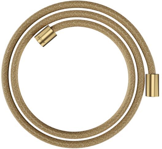 Hansgrohe Textilbrauseschlauch 28261250 1600 mm, Mutter beidseitig zylindrisch, brushed gold optic