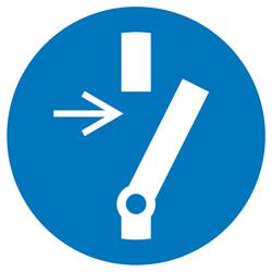 SAFETYMARKING Gebotsschild Vor Wartung oder Reparatur freischalten Folie selbstklebend (Ø) 30 mm ISO 7010 15 St. 30.A7430