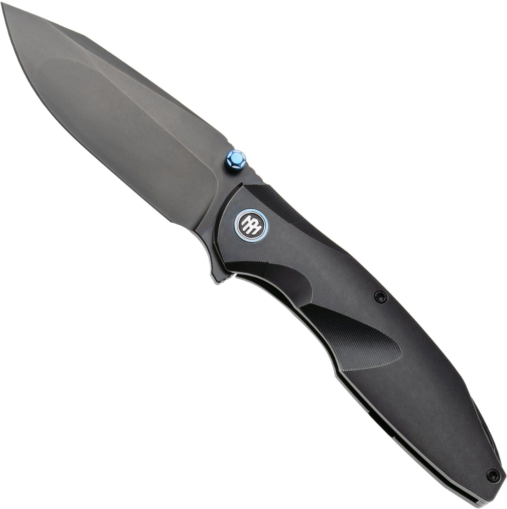 Remette RT-Cool Whale Frame Lock RTCL-T4 Black DLC M390, Black DLC Titanium, coltellino tascabile
