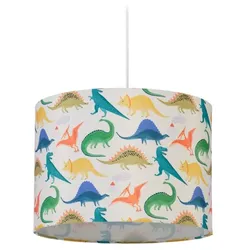 Relaxdays Dino Hängelampe Kinderzimmer Creme,Gelb,Grün