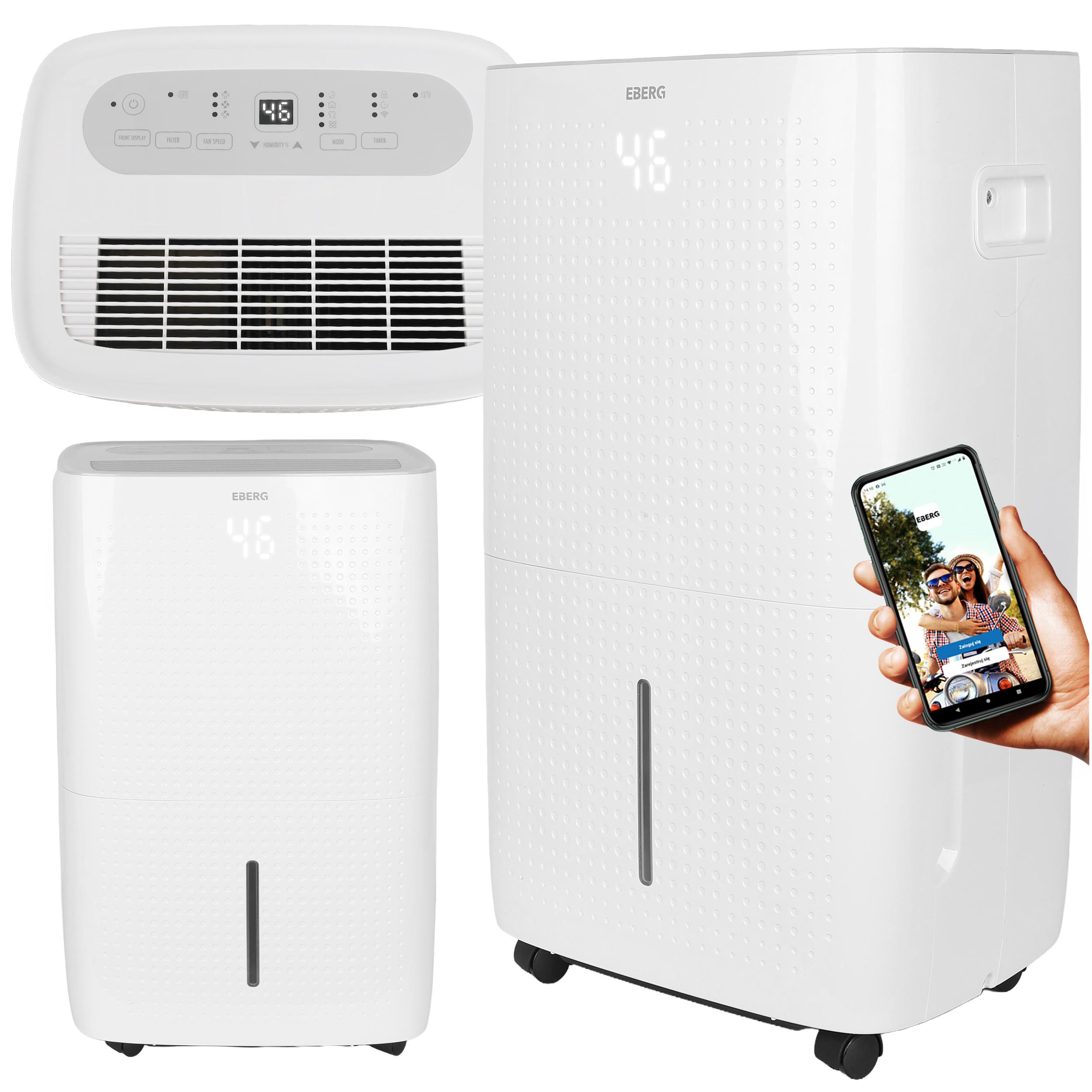 EBERG BROX Luftentfeuchter 60 l/24h WiFi 8 l Tank R290