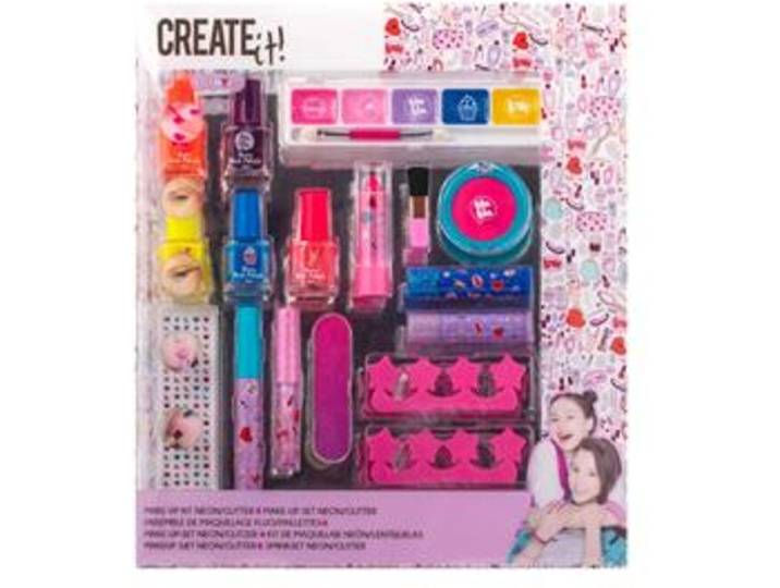 Create it! - Make-up Set Neon & Glitters - Roze