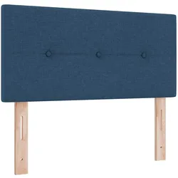 vidaXL, Boxspringbett, Boxspringbett mit Matratze mit Kopfteil Blau 80 x 200 cm Stoff (80 x 200 cm)