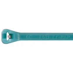 ABB TYZ525M Ty-Rap Stahlnasenkabelbinder 186x4,8 mm, 220N, Fluoropolymer ETFE aquamarinblau, -60/+170°C, UL94 HB nicht ausgasend, allzweck, VPE 100  - 100 Stück