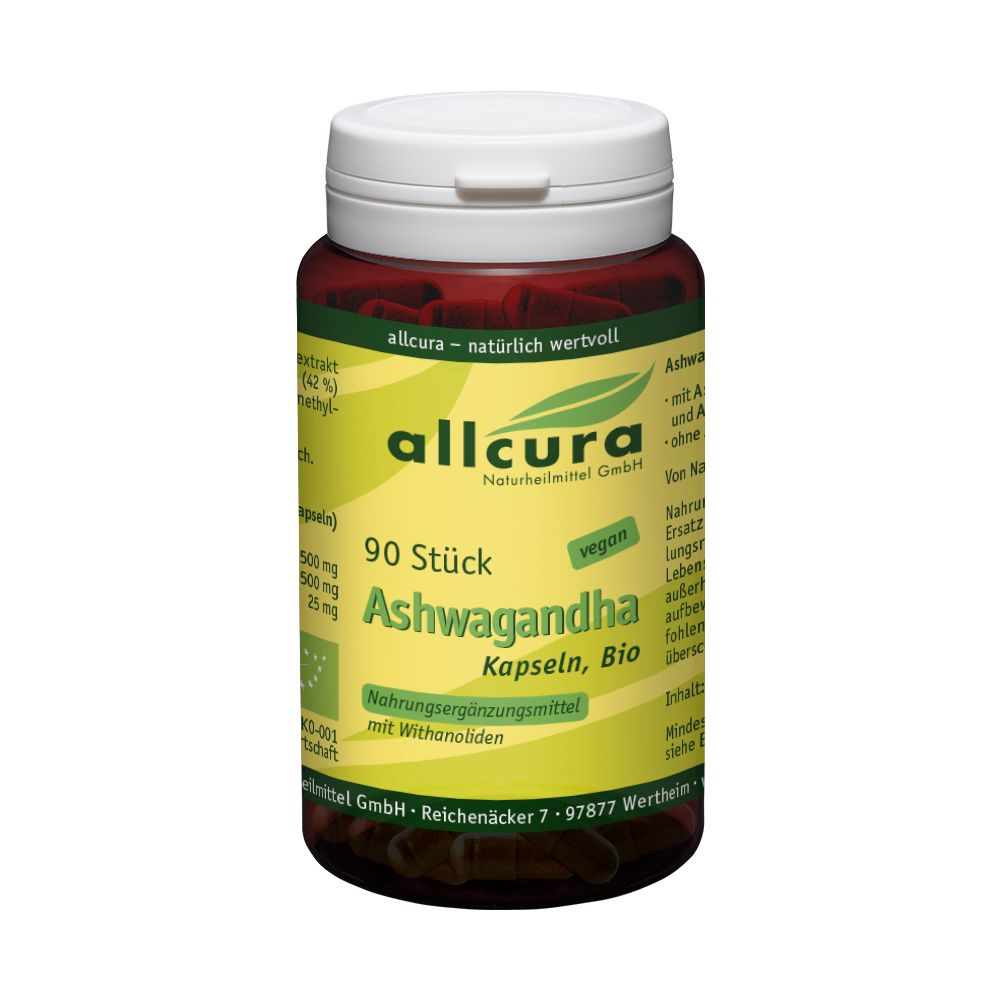 Ashwagandha BIO mit Extrakt KSM 66 Kapseln 90 St