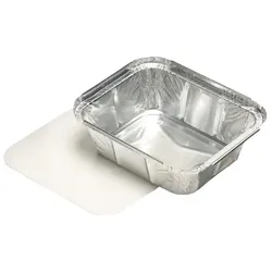 STARPAK Aluminium-Schale eckig, mit Deckel, 500 ml