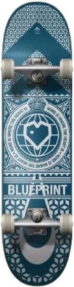 Skateboard Completo Blueprint Home Heart (8" - Light Blue) taglia 8"