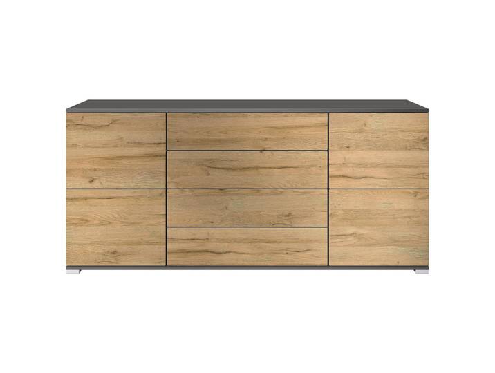 Vladon Sideboard Rova Eiche Natur, Eichefarben, 166.5x75.5x35 cm, Kleinmöbel, Kommoden, Sideboards