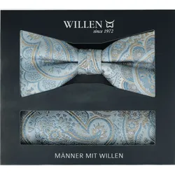 Fliege + Einstecktuch Set Blau
