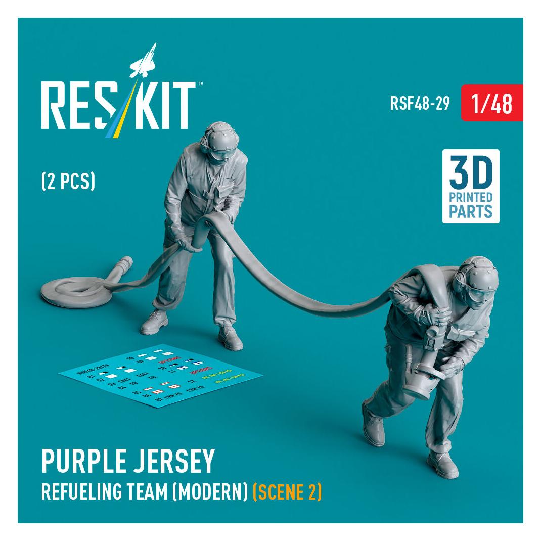ResKit Purple jersey refueling team (modern) (scene 2) (2 pcs) (3D Printed) (RSF48-0029)