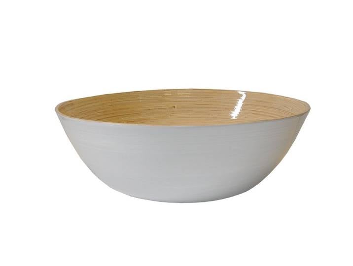 albert l. (punkt) Schüssel Bambus-Schüssel weiß 40x14cm, Bambus, (Schüsseln)