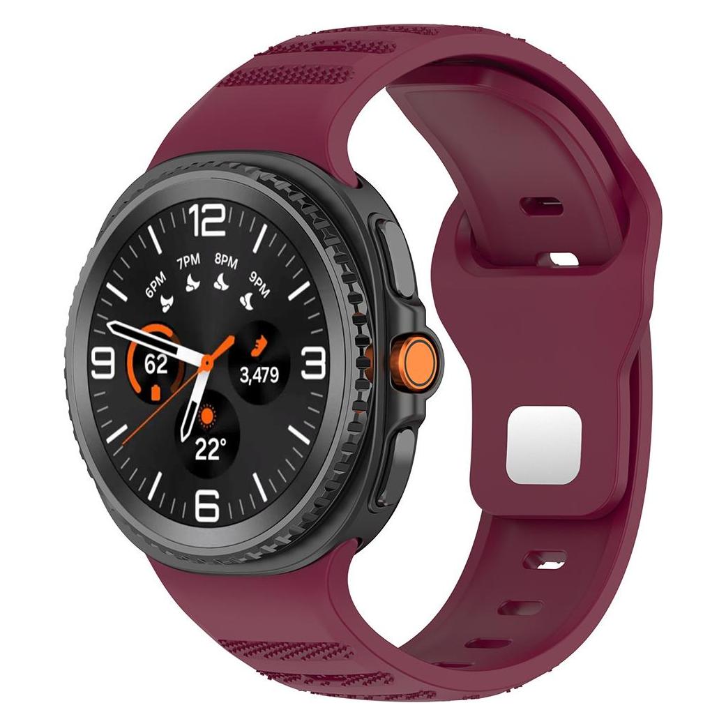 Techsuit - Watchband (W050) - Samsung Galaxy Watch8 40mm/Watch8 44mm/Watch8 Classic - Bordeaux (Silicone) (59669427)