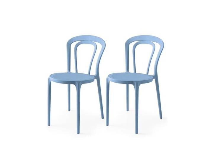 Connubia, 2 Stühle KAFFÉ Polypropylen Sky Blue MATT