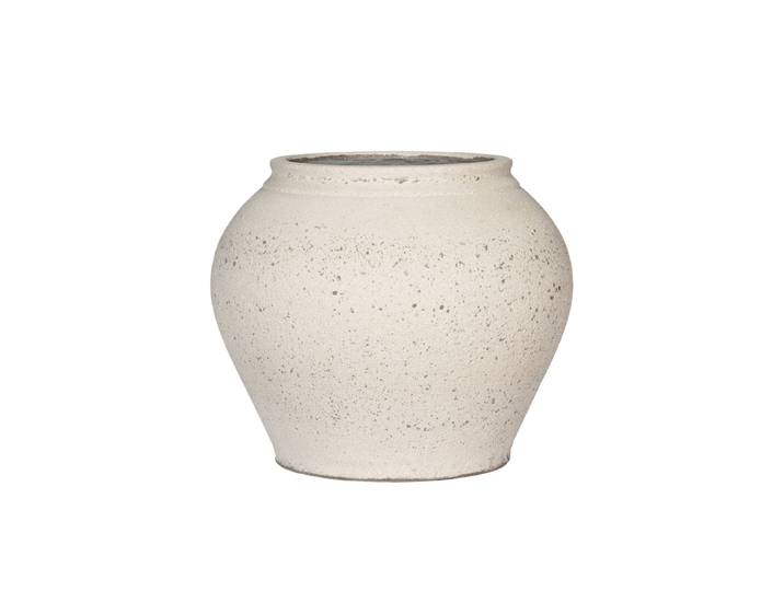 Hochwertiger In-/Outdoor Blumentopf „Mediterranean Zeus“ Chalk White Pottery Pots