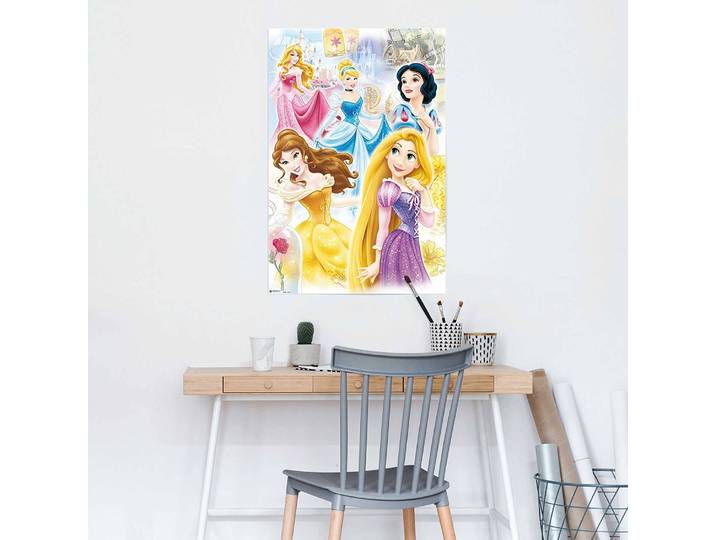 Poster Princesse Disney Papier Multicolore 61 x 92 x 0cm
