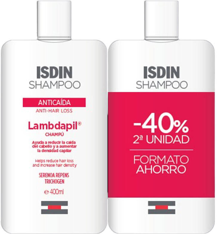 Isdin Lambdapil Shampoing anti-chute pack 2 x 400 ml