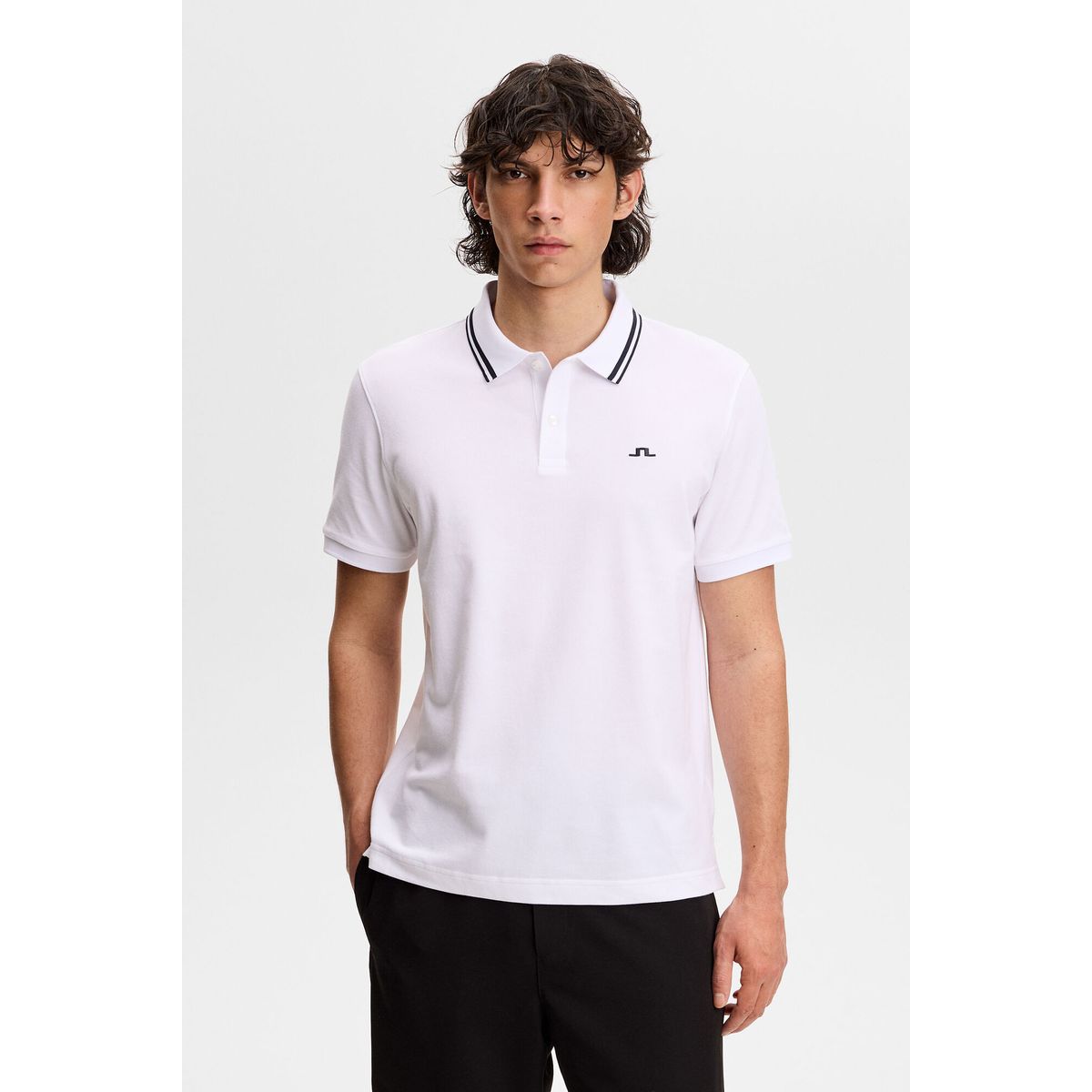 J.Lindeberg Joey Tipping Polo white (0000) L BMJT15739-0000-L