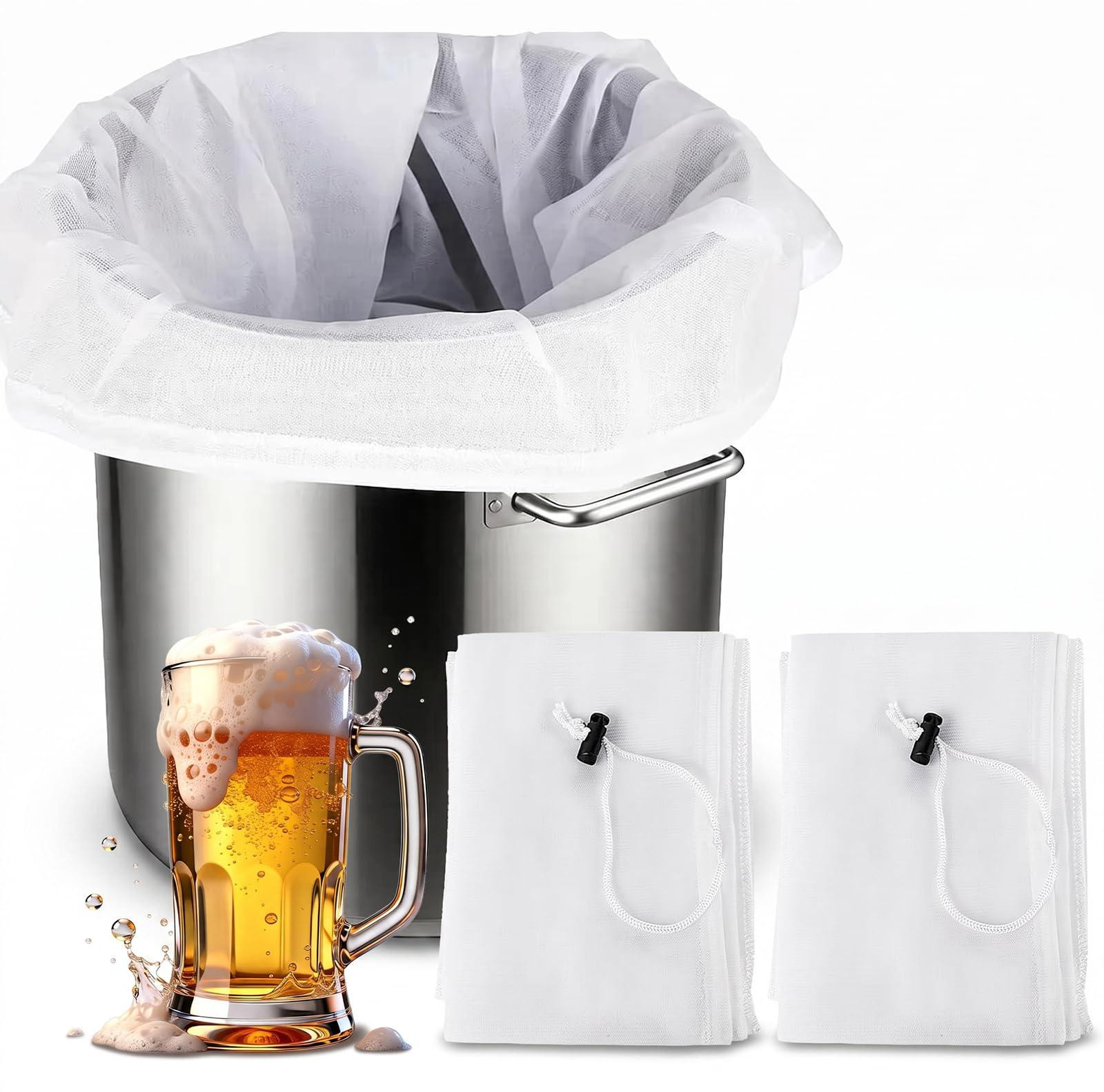 Solidchoice Filterbeutel 3er-set nylon zeef voor sap persen en brouwen, 66 x 56 cm
