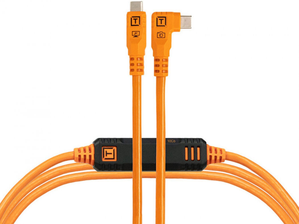 Tether Tools TetherPro Optima 10G USB-C Right Angle 4,6m orange