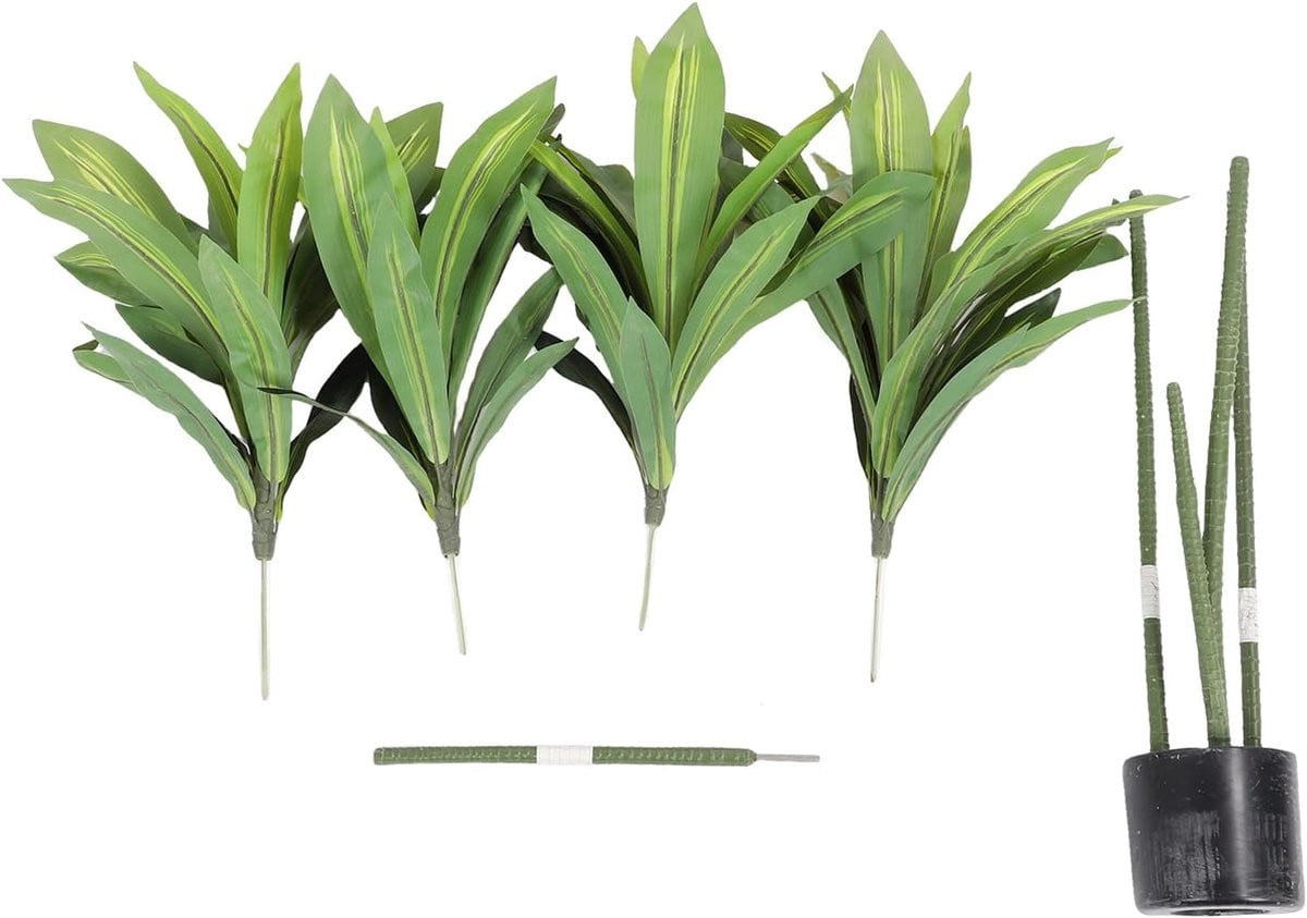 Kunstboom Dracaena - Levensechte groene nep vloerplant voor interieur decoratie - 150 cm