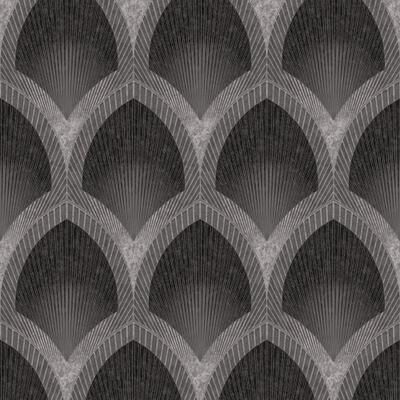 Galerie Wallcoverings Special FX 2 Collection Nouveau Scallop Metallic Finish Non-woven Wallpaper Roll