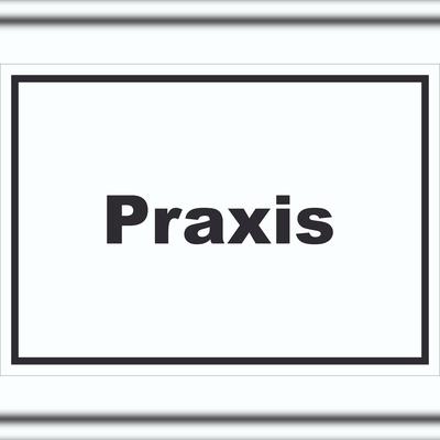 HB-Druck Praxis Schild mit Text Arzt Gesundheit waagerecht A6 (105x148mm)