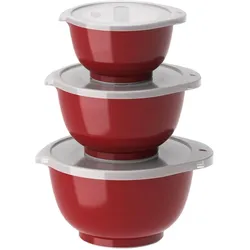 Rosti NEW Margrethe Mini-Schüssel-Set 0,25 + 0,5 + 0,75 L Rot, Schüssel + Schale, Rot