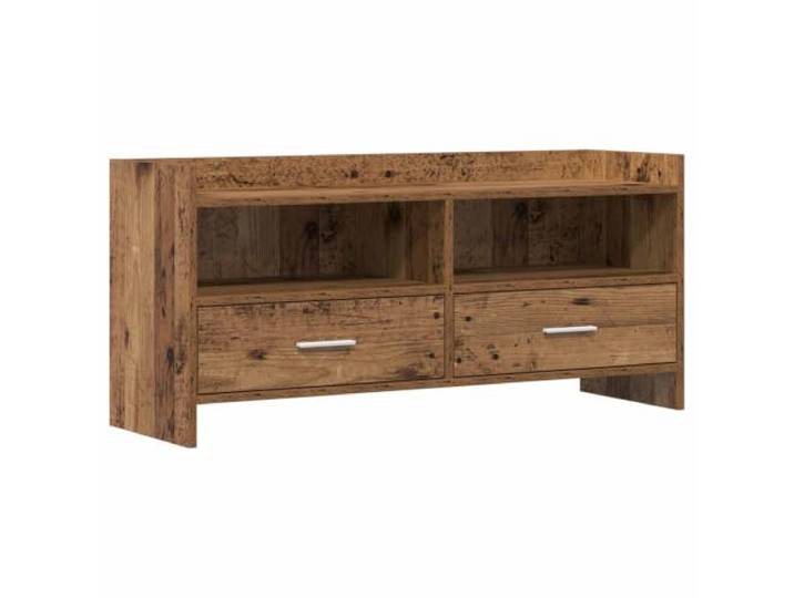 Makastle TV-Schrank 100x33x47 cm Altholz Holzwerkstoff