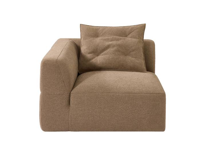 HABITAT - Module d'angle gauche en tissu garni de plumes - Taupe - Celano