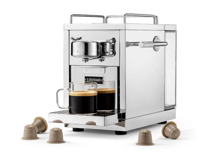 Kapselmaschine Sjöstrand The Original 2.0 , Energieeffizienz: A, silber, Kaffeemaschinen, Kapselmaschine