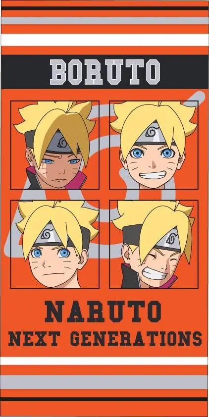 Naruto Boruto Handdoek voor kinderen, 70 x 140 cm