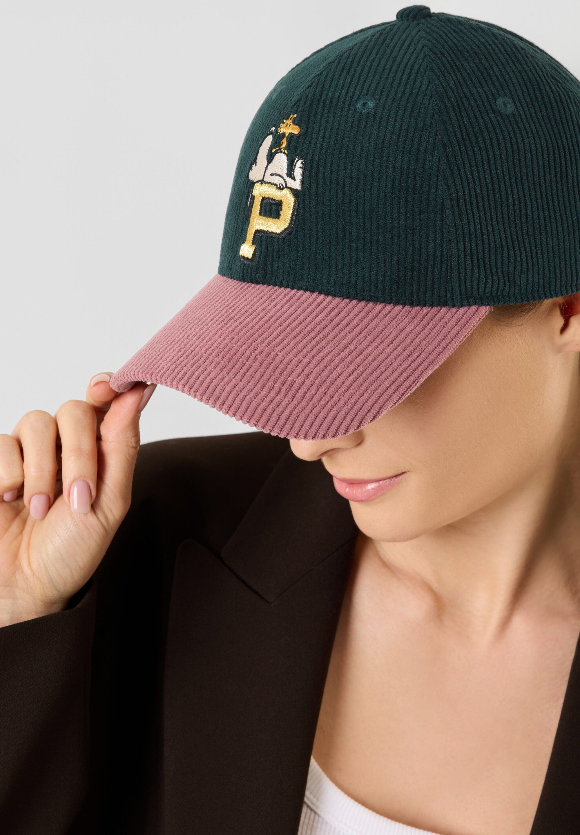 Baseball Cap CODELLO "Codello Cap", Damen, grün, Obermaterial: 100% Polyester PES., Caps Baseball Cap, mit Snoopy Patch