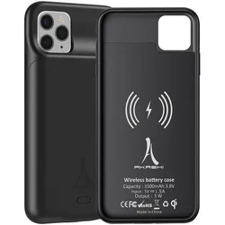 Akashi COQUE BATTERIE 3500 MAH IPHONE 11 PRO (Apple iPhone 11 Pro), Smartphone Hülle, Schwarz