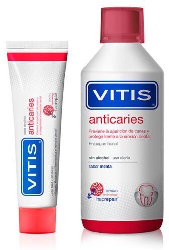 Vitis Pack Anticaries Pasta 100 ml + Colutorio 500 ml